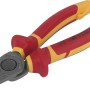 LUX Kabelschneider VDE Professional 160 mm, Zange mit rot-gelbem Griff für Elektroarbeiten.