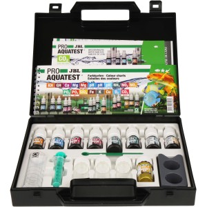 JBL ProAquaTest Combi Set Plus NH4: Wassertestkoffer für Aquarien mit Reagenzien, Farbkarten und Zubehör.
