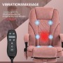 Rosa Bürostuhl mit Massagefunktion und Fernbedienung. Entspannung für Ihr Büro.