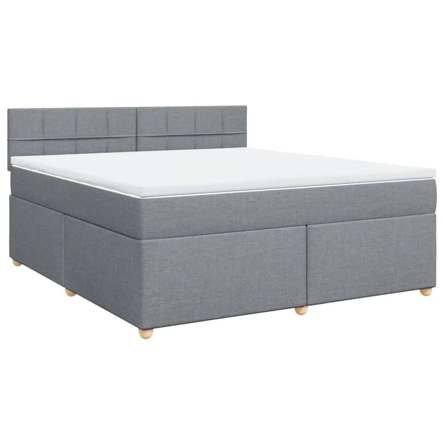 vidaXL Boxspringbett mit Matratze Hellgrau 180x200 cm Stoff 3286759 günstig online kaufen