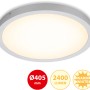 Briloner LED-Deckenleuchte Fire, chrom-matt, 24,5W, warmweißes Licht für den Innenbereich.