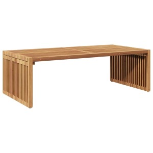 vidaXL Garten Beistelltisch Braun 110 x 55 x 35,5 cm Teak-Massivholz 42006356
