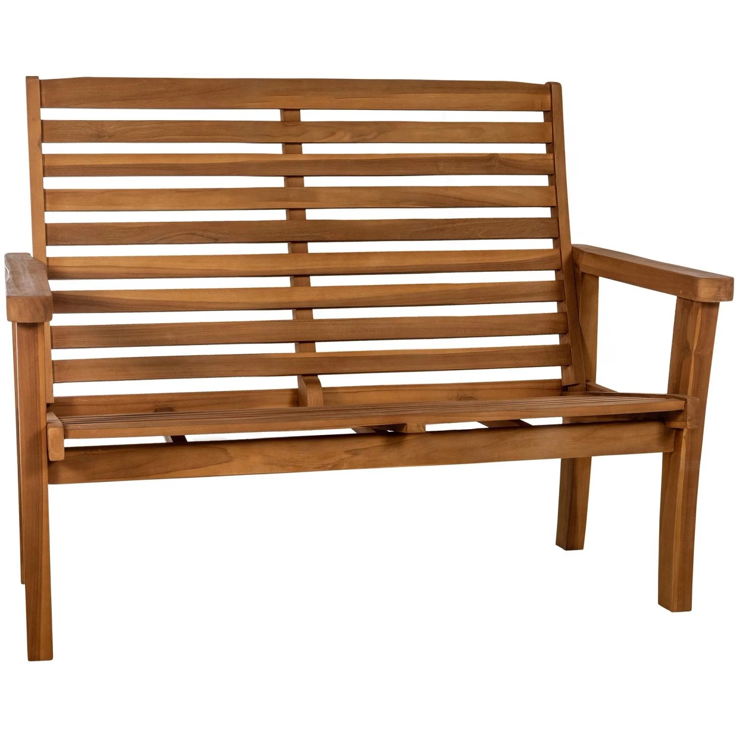 DELUKE Teakbank PETER mit Liegefunktion 150x78x111cm Teakholz Teak Gartenbank Holzbank Outdoor-Bank