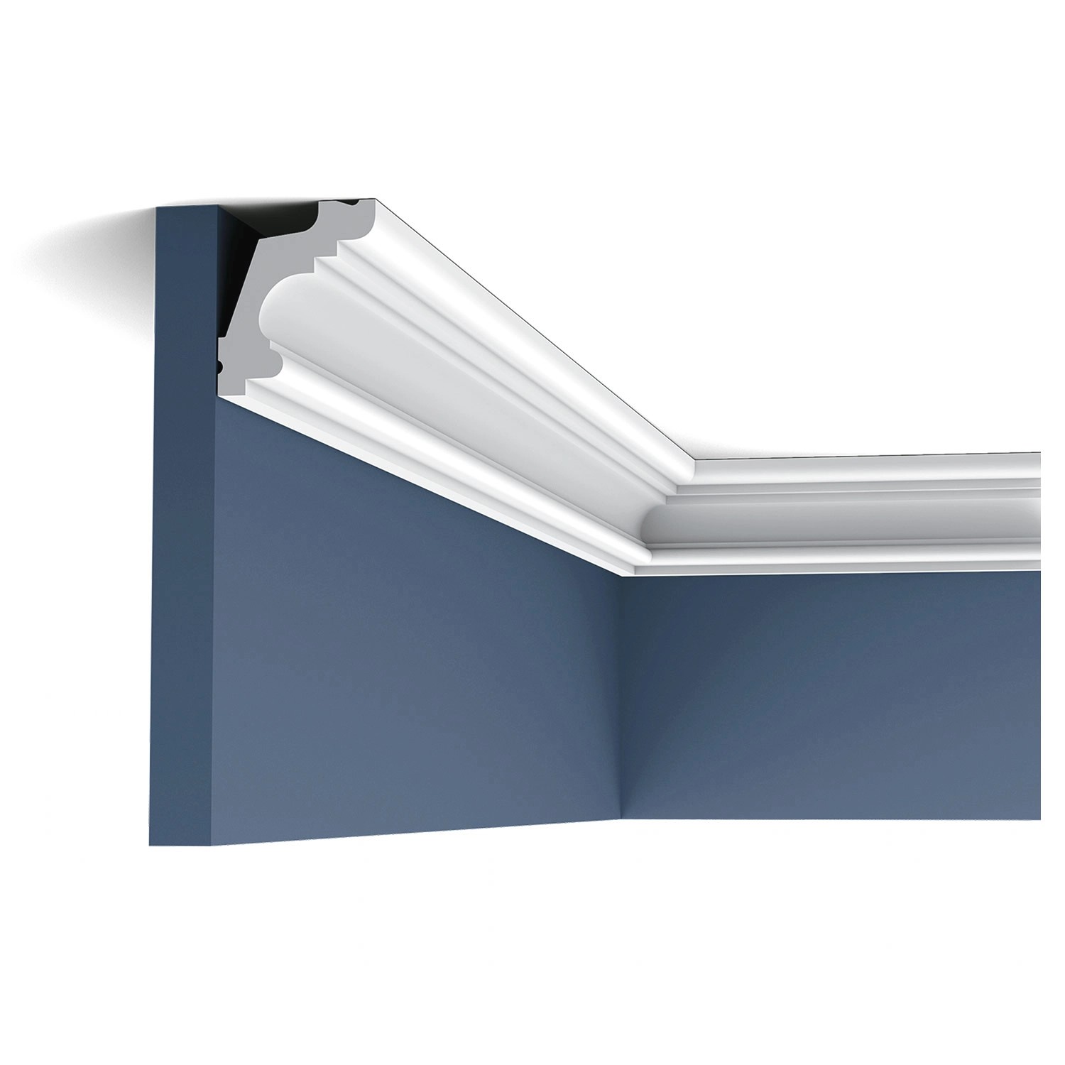 ORAC DECOR C322 LUXXUS Eckleiste Deckenleiste Stuckleiste Zierleiste Dekorprofil 200 cm x 5 cm x 4,2 cm Weiß