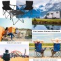 BigDean Camping Set: 2 Faltstühle, 1 Klapptisch, schwarz. Ideal für Camping, Garten & Outdoor.
