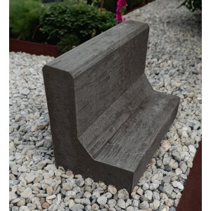 Diephaus L-Bordstein in Anthrazit, 24x40x18x6 cm, zur Flächeneinfassung im Garten.
