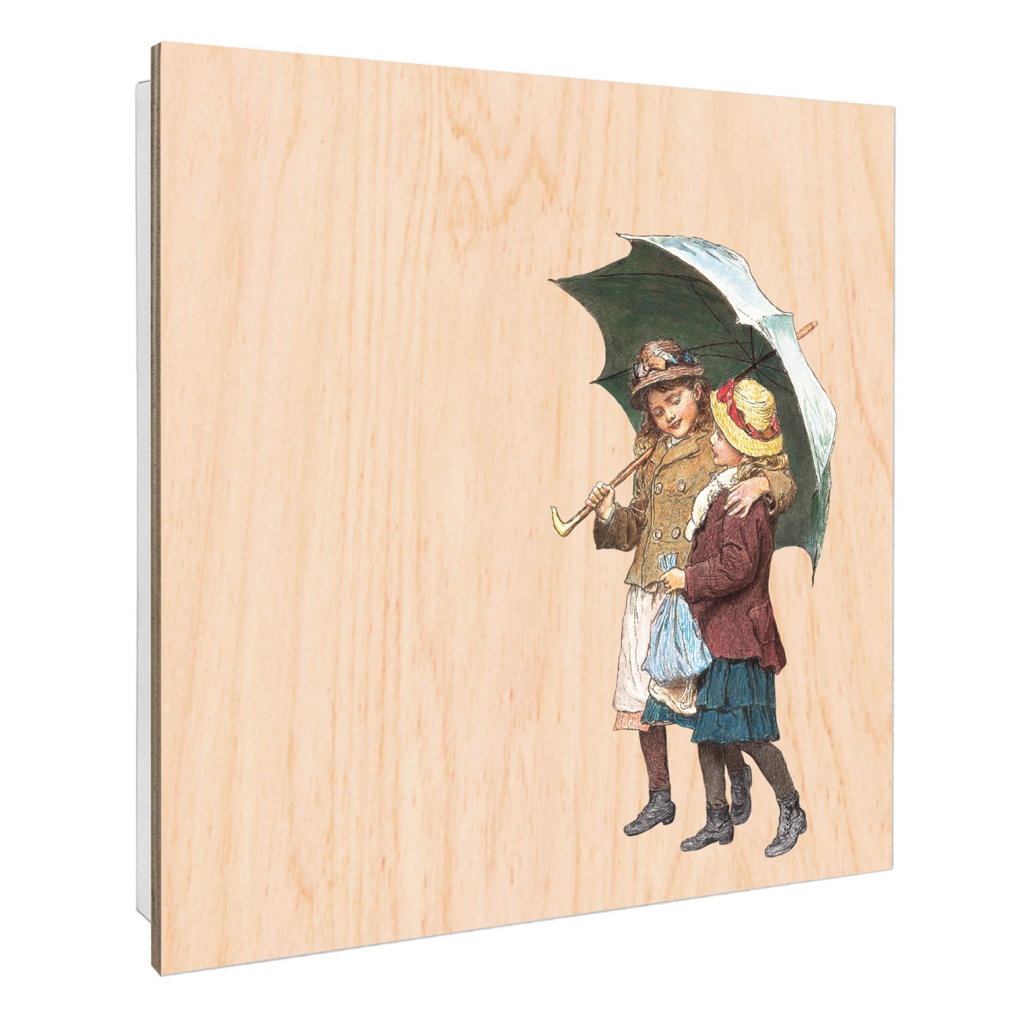 Banjado Großer Schlüsselbox Holz 30x30cm Weiß Scharnier Rechts 50 Haken Sch günstig online kaufen
