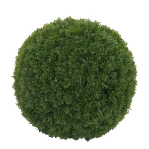 Künstlicher Busch: Thujakugel (Ø 32cm) aus Polyethylen, vielseitig für Innen & Außen.