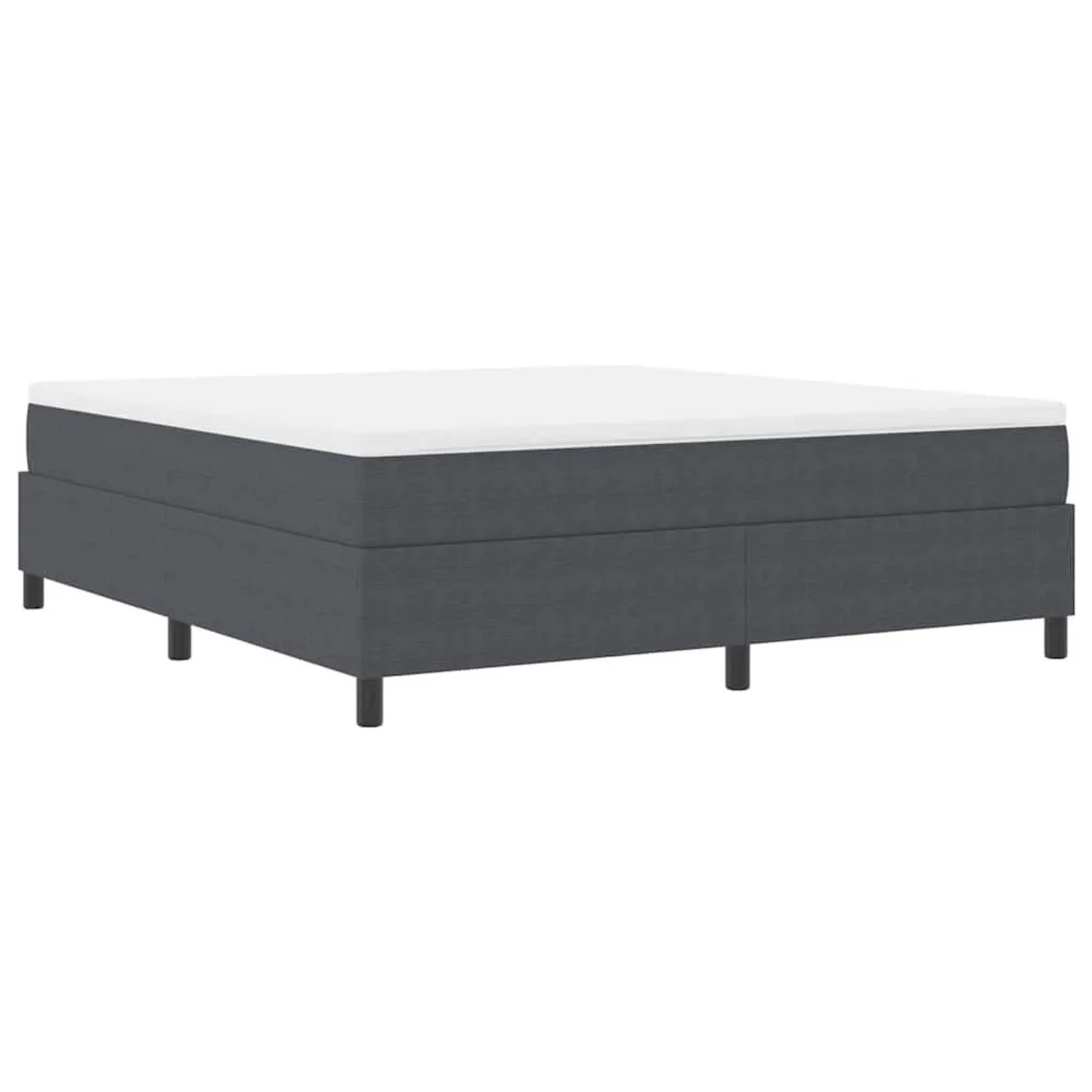 vidaXL Boxspringbett Dunkelgrau und Weiß 180 x 200 cm Cordstoff 3337478