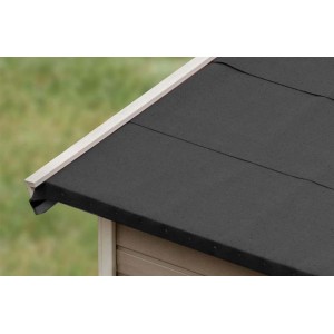 Karibu Dachbahn, selbstklebend, 0,5 m breit, 2,5 qm, schwarz, für Gartenhausdach.