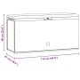 furnicato Gartenbox in Anthrazit, 114x47x60 cm, zur Aufbewahrung im Garten oder auf der Terrasse.