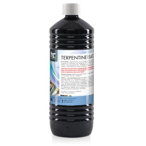 Flasche Höfer Chemie Terpentin-Ersatz, Lösungsmittel für Pinselreinigung und Farbverdünnung.