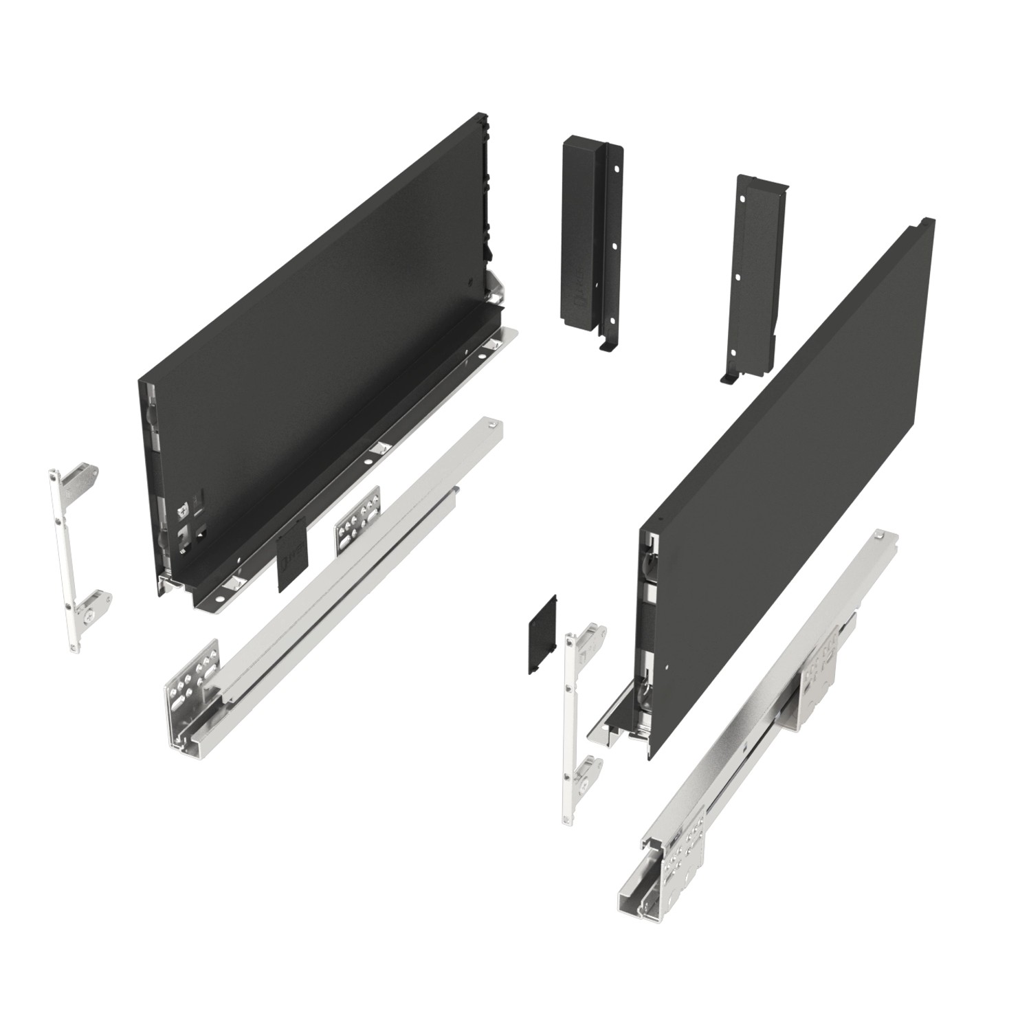 SOTECH Schubkastensystem Junker Slim H 167 mm L 350 mm 40kg Soft Close Anthrazit
