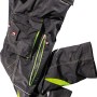 Bullstar Arbeitshose Ultra, schwarz-lime, Gr. 54. Moderne Arbeitskleidung mit vielen Taschen und hochgezogenem Bund.