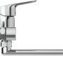 Ideal Standard Ceraflex Wand-Küchenarmatur, Chrom, Aufputz-Einhebelmischer mit schwenkbarem Auslauf.