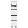 vidaXL Badschrank Schmal mit Rollen Weiß Holzwerkstoff 855268_5