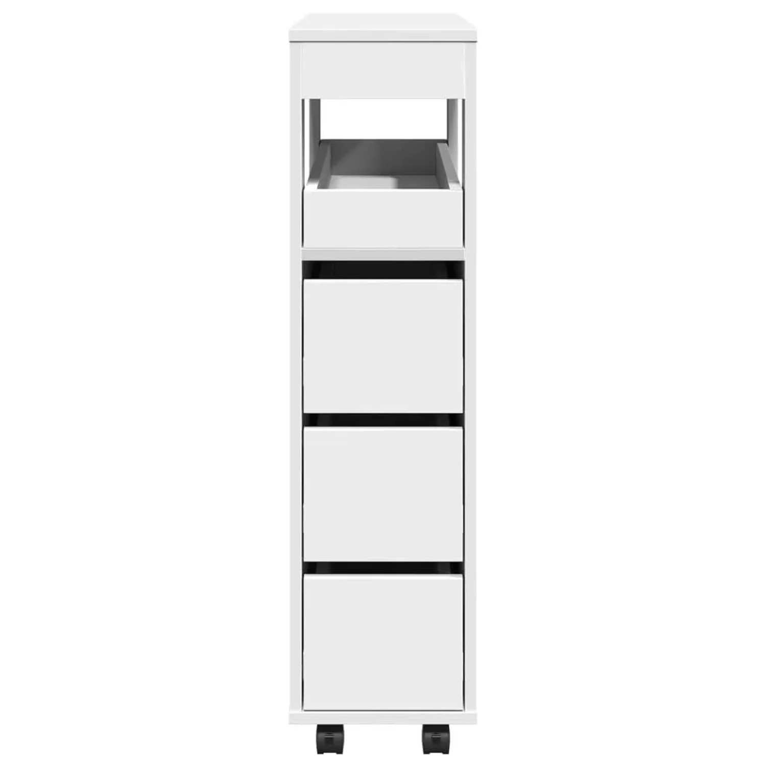 vidaXL Badschrank Schmal mit Rollen Weiß Holzwerkstoff 855268_5
