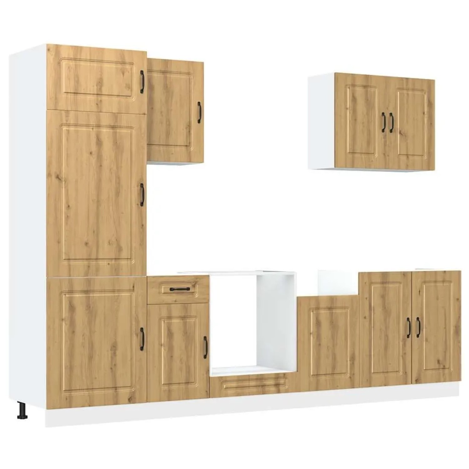 vidaXL 7 Tlg Küchenschrank-Set Kalmar Artisan-Eiche Holzwerkstoff 3314770 günstig online kaufen