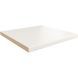 Getalit Arbeitsplatte Uni Weiß, 60 cm breit, abgerundete Kante, Meterware.
