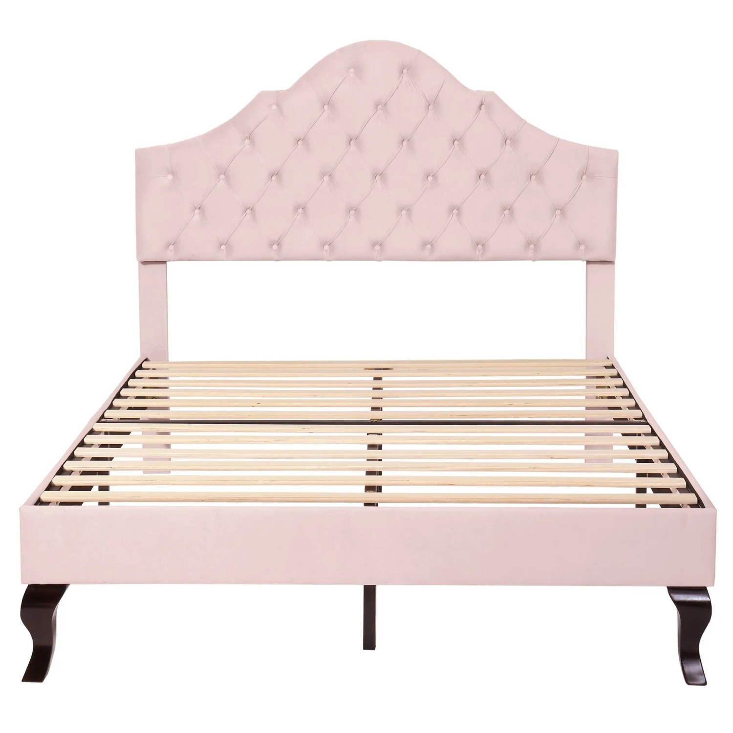Okwish Polsterbett 140x200cm Mit Höhenverstellbarem Kopfteil Jugendzimmer Rosa Ohne Matratze