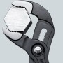 Knipex Cobra Rohrzange 300 mm, grau atramentiert, hält eine Sechskantmutter.