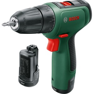 Bosch EasyDrill 1200 Akku-Bohrschrauber mit Akku, grün/schwarz, für Schraub- und Bohrarbeiten.