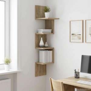 vidaXL Wandregal Wandhalterung Sonoma-Eiche 32 x 21 x 107 cm 8012134