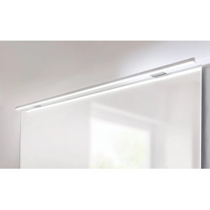 Fackelmann Oxford LED-Aufsatzleuchte, chromfarben, zur Montage auf Spiegelschränken.