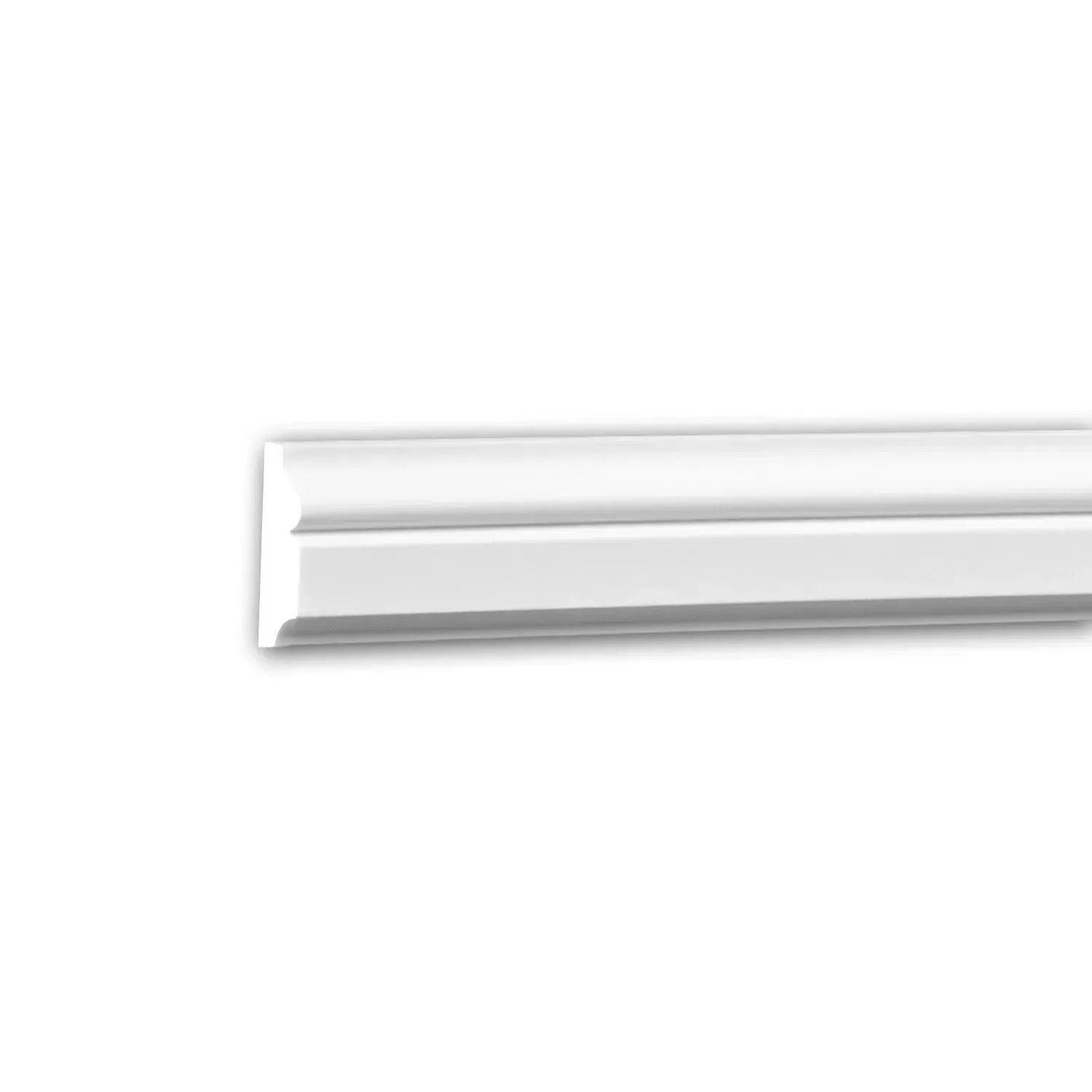 PROFHOME 151323F Flexible Wand- und Friesleiste Stuckleiste Zierleiste 2 m 200 cm x 1 cm x 3,2 cm Weiß