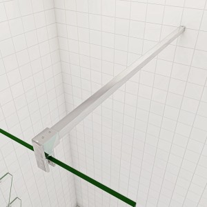AICA Stabilisator, 140 cm, Chrom glänzend, für 6-10 mm Duschkabine/Glaswand.