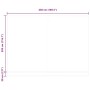 Maßzeichnung vidaXL Einziehbare Markise: Stoff 430x295 cm, 20 cm Volant. Präzise Abmessungen.