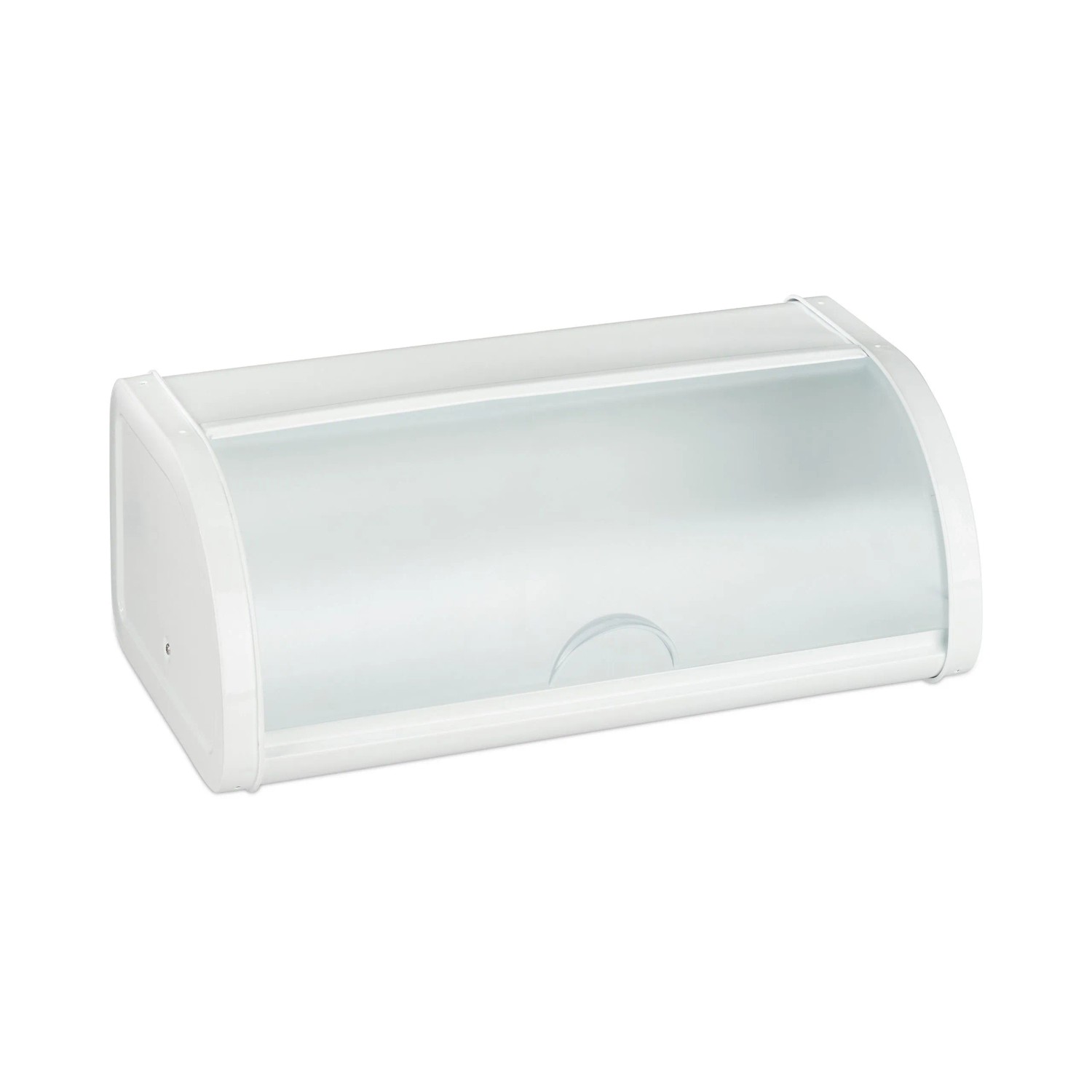 Relaxdays Brotkasten Eisen Weiß 17,7 cm x 45 cm x 25 cm 1,6 kg
