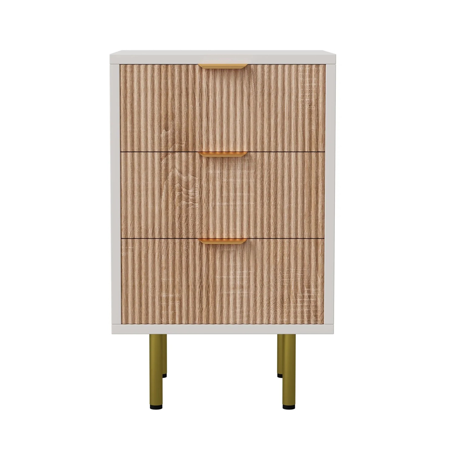 PXloue Kommode mit 3 Schubladen-Schubladenschrank Holzmaserung für Wohnzimm günstig online kaufen