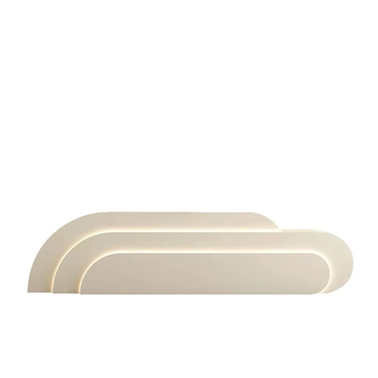 360Home Empfangstheke Beige 240 CM Gebogene Kassentheke Für Salon Geschäft Und Rezeption MSQQ240