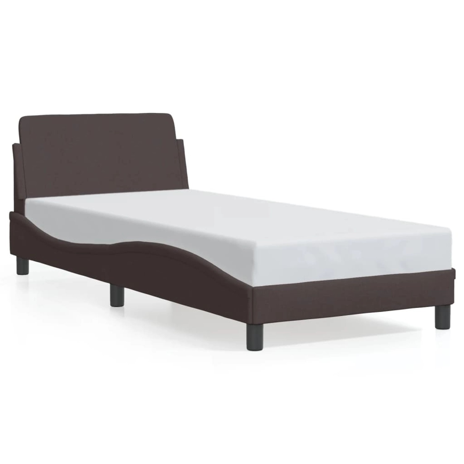 vidaXL Bettgestell mit Kopfteil Dunkelbraun 80x200 cm Stoff Modell 81957249 günstig online kaufen