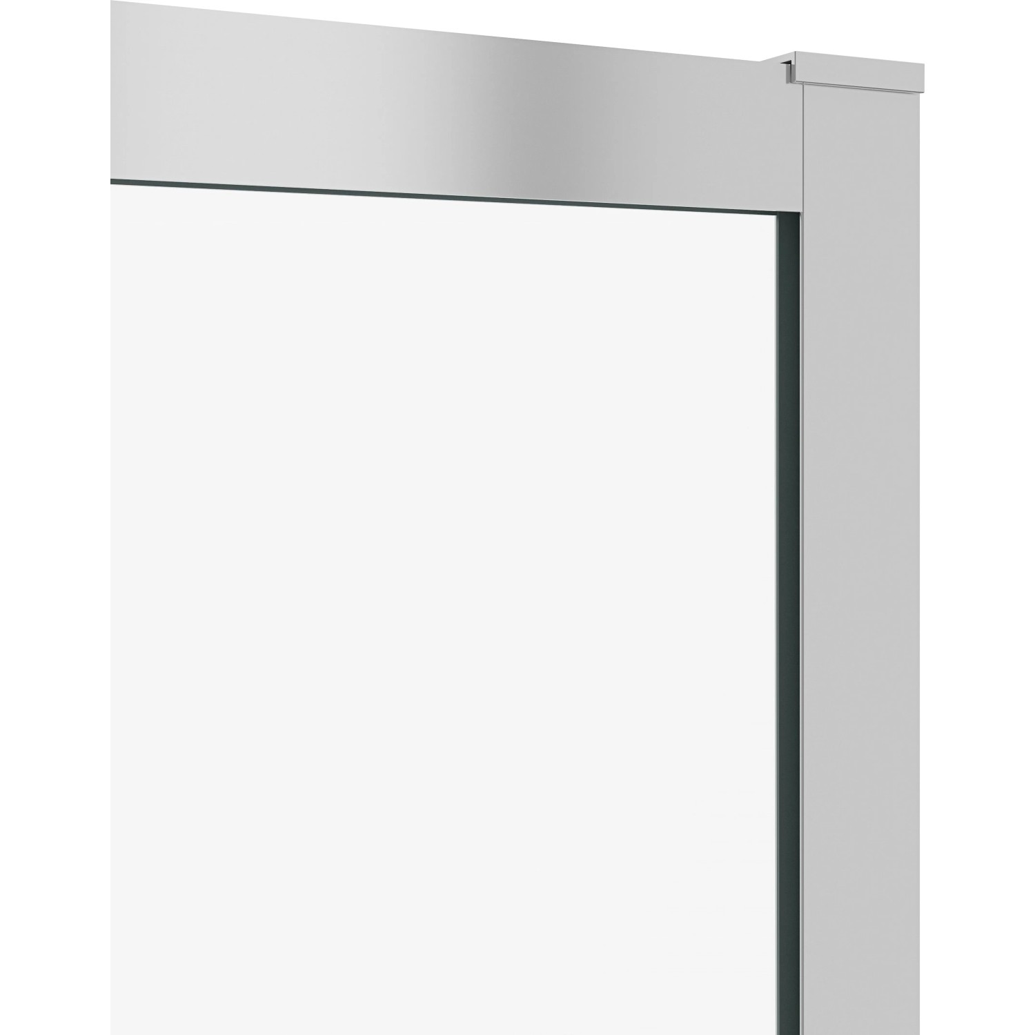 Detailansicht: Chromfarbene Profile der baliv Duschkabine DUK-90.20R Runddusche.