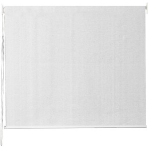 Cremeweißes Peddy Shield Sonnenrollo aus HDPE, 100x240 cm, mit Kettenzug.