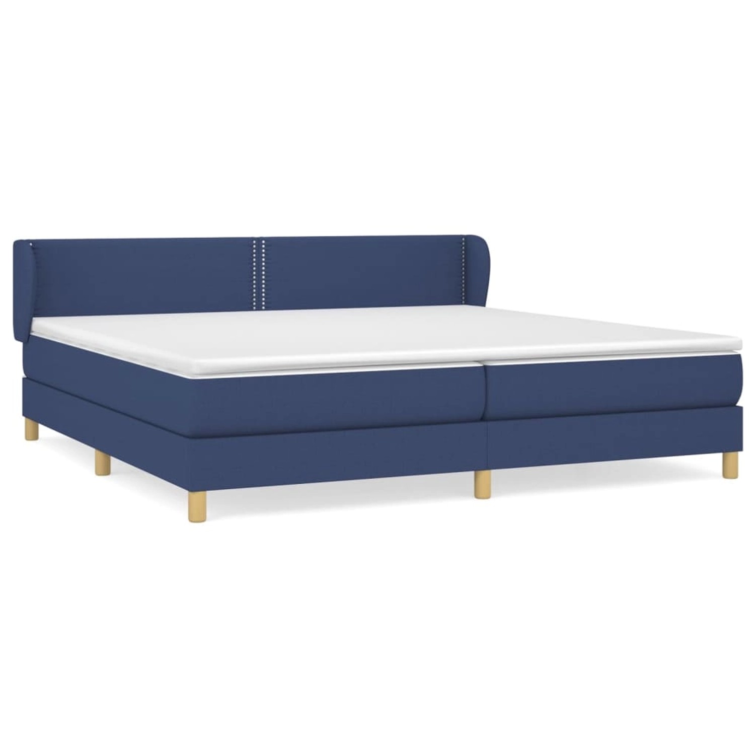 vidaXL Boxspringbett mit Matratze Blau 200x200 cm Stoff 3126755 günstig online kaufen