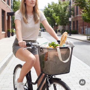 Wiltec Fahrradkorb Vorne Stahl Schwarz Abnehmbar Lenkerkorb Fahrrad Einkaufskorb