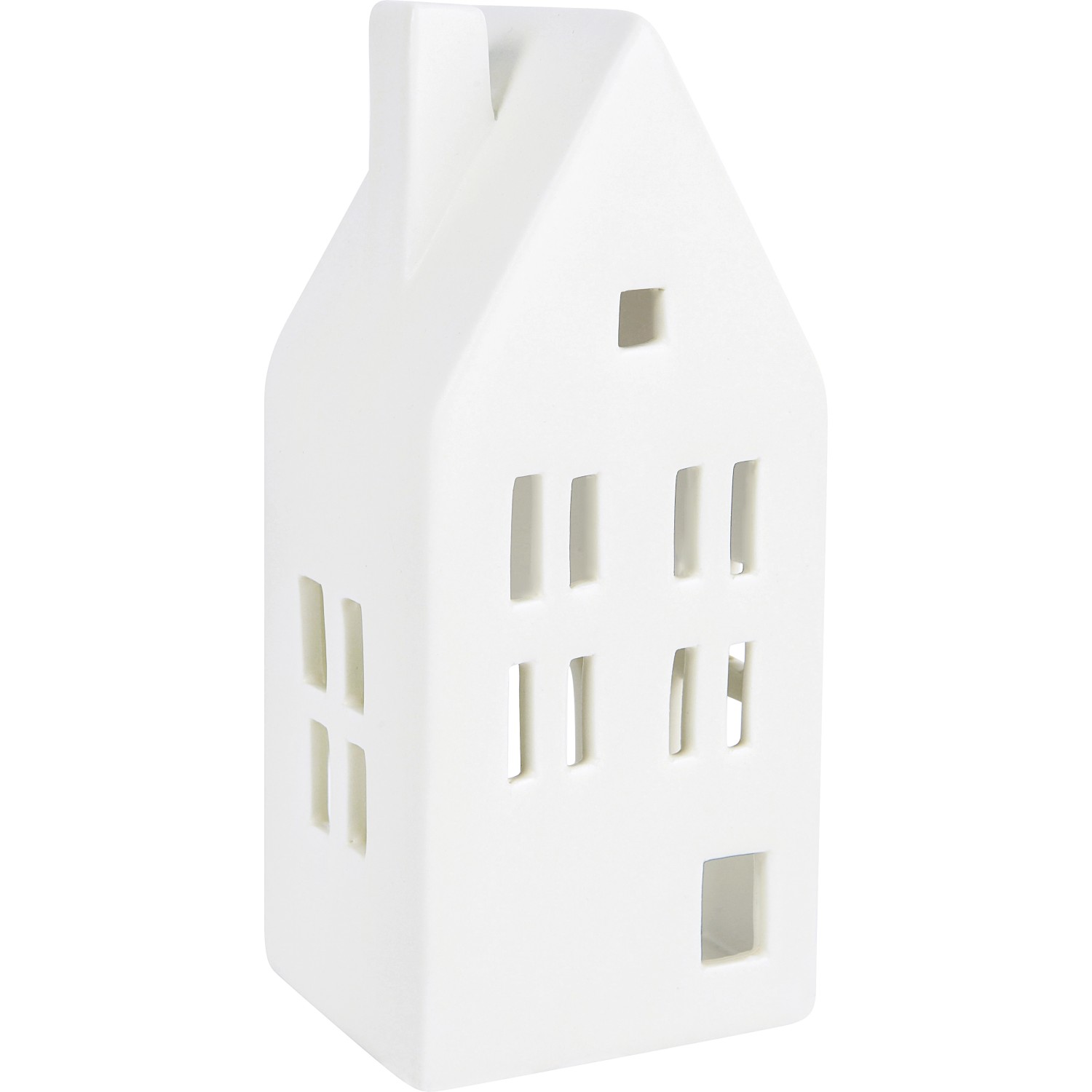 Teelicht-Haus Keramik 14,5 cm x 6,5 cm x 5,4 cm Elfenbein günstig online kaufen