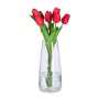 Relaxdays Tischvase Glas Transparent Schlicht 21,5 cm x ø 10 cm 0,6 kg