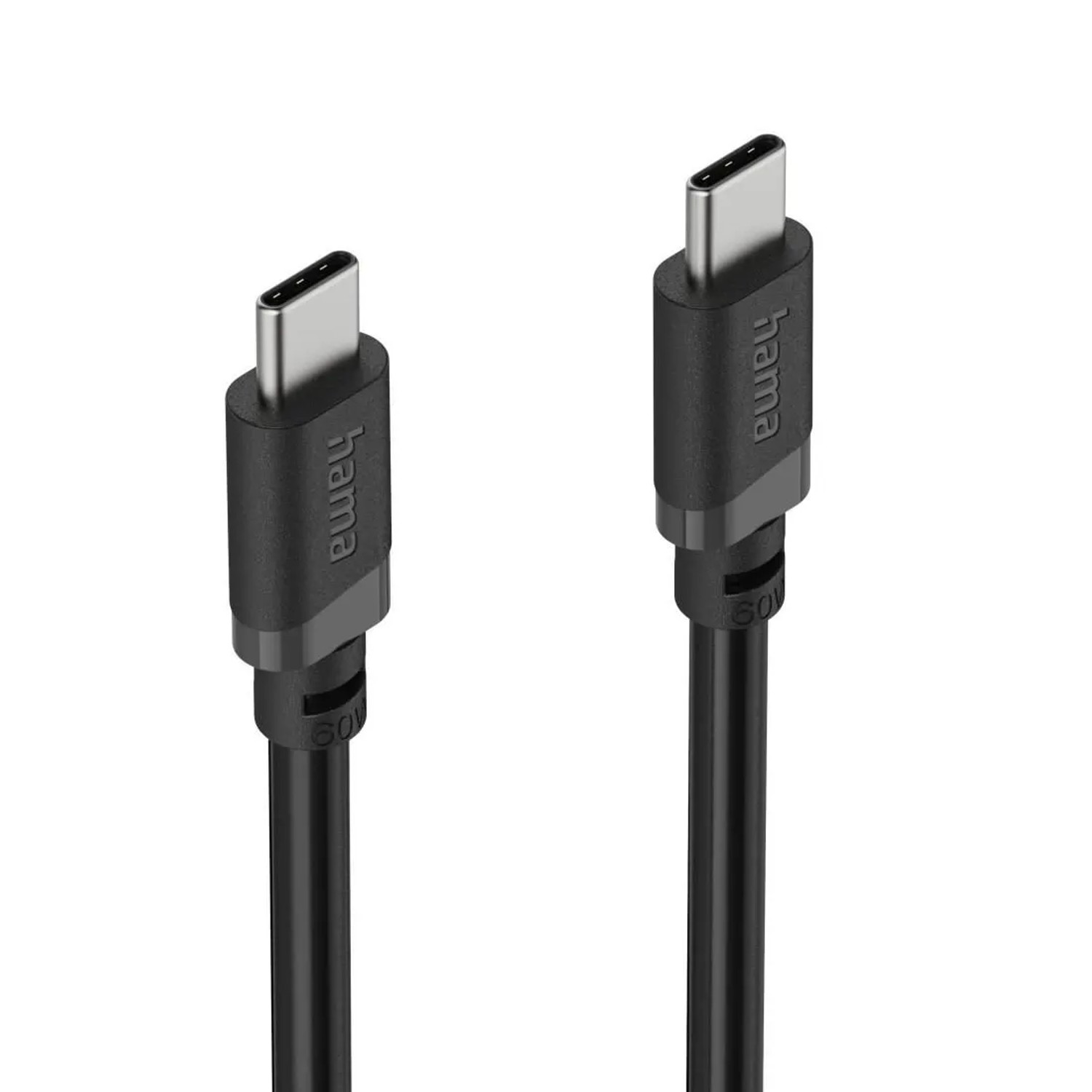 Hama USB-Kabel USB-C-auf-USB-C 2 m Schwarz