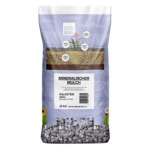 Weco Mineralischer Mulch Kalkstein 8 - 16 mm Grau 25 kg
