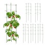 Relaxdays Rankhilfe 6er Set, Stahl grün, höhenverstellbar, für Kletterpflanzen und Tomaten.