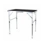Relaxdays Campingtisch Aluminium Schwarz Klappbar Höhenverstellbar 75 cm x 55 cm x 70 cm 3,1 kg