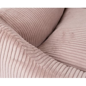 Detailansicht: Rosa Knuffelwuff Hundebett Olivia Cord XXL, weicher Cordstoff.