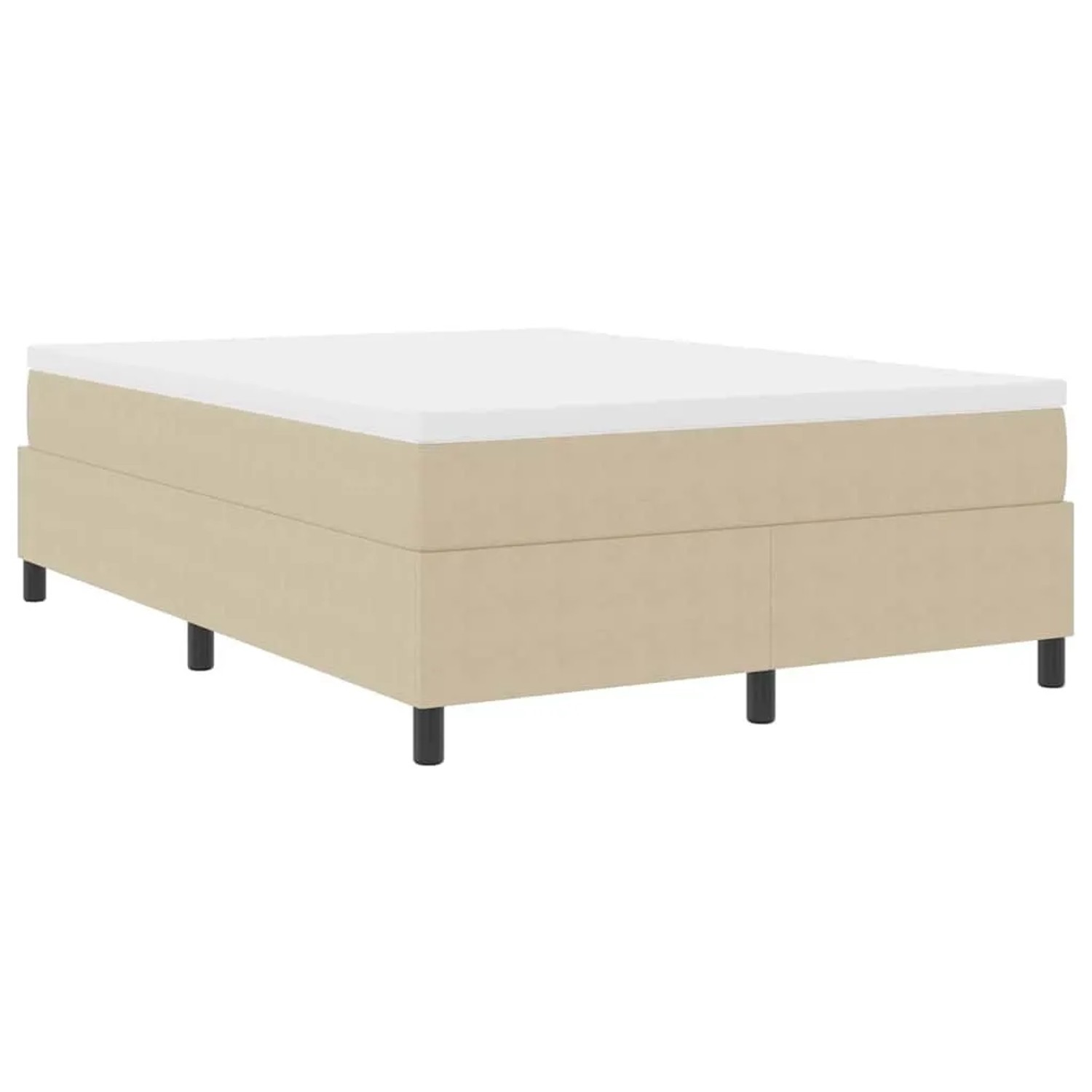 vidaXL Boxspringbett Hellgrau und Weiß 203 x 160 x 60 cm Cordstoff 3337476 günstig online kaufen