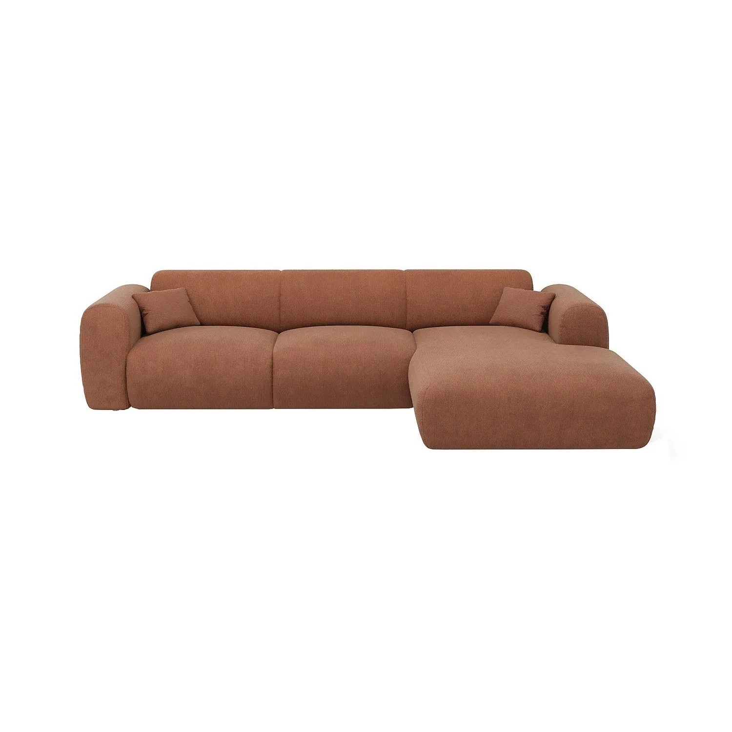 Vente-unique Sofa Ohne Schlafmöglichkeit Pogni Terracotta 280 cm