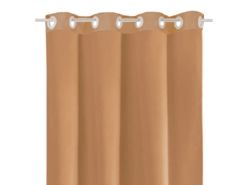 Cortinas De Gasa Con Ojales 2 Uds Marrón 140x260 Cm | Leroy Merlin