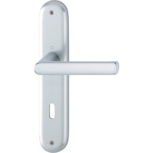 Hoppe Türbeschlag Hamburg, Alu Natur, Langschild-Garnitur für Innentüren.